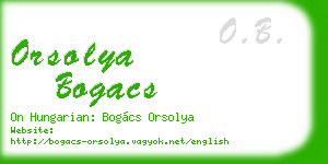 orsolya bogacs business card