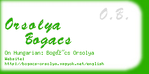 orsolya bogacs business card